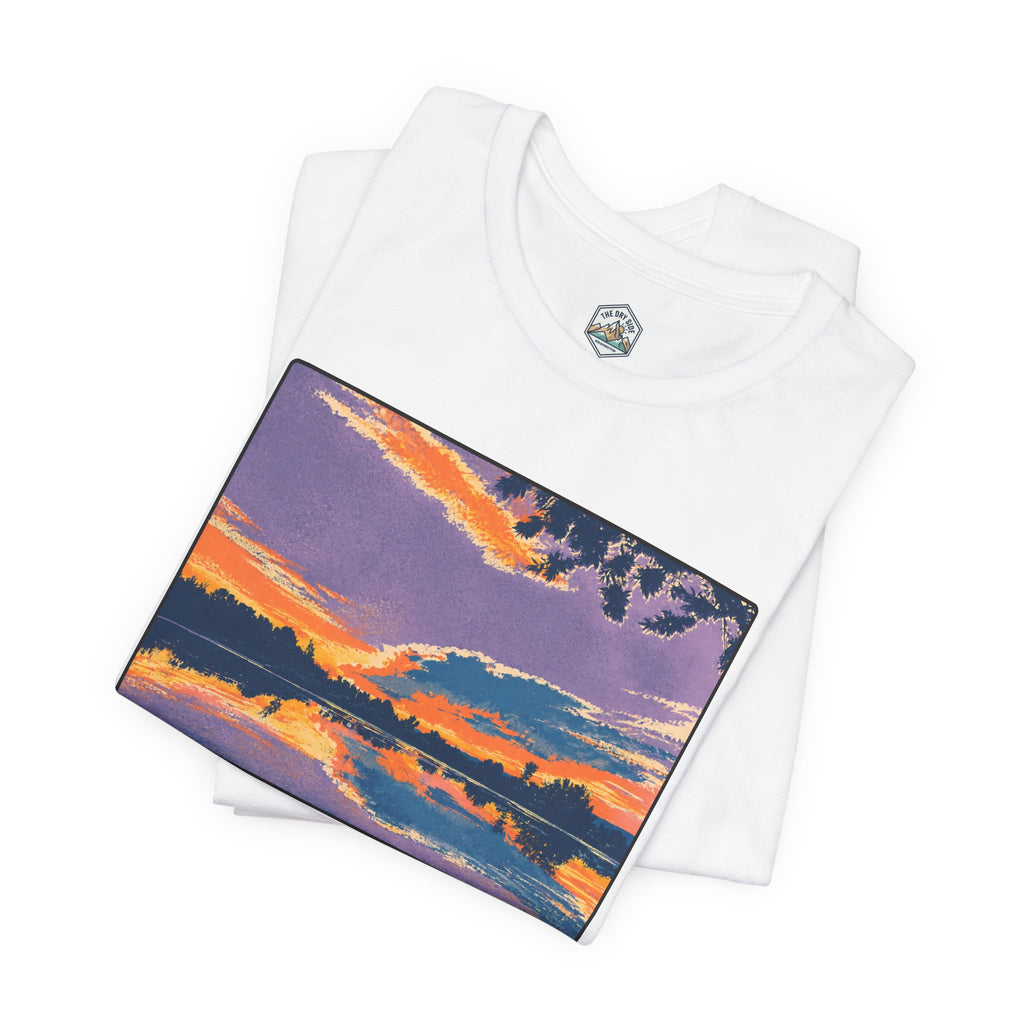 Retro Ellensburg Ringer Loop Sunset T-Shirt