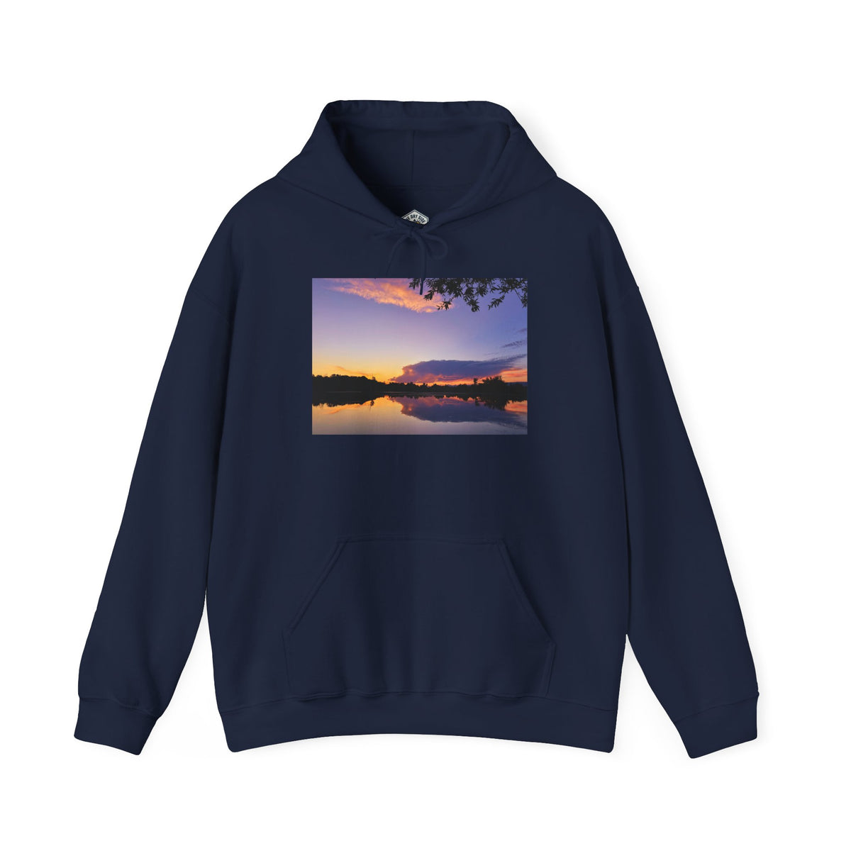 Sweat à capuche de l’étang de pêche au coucher du soleil d’Ellensburg