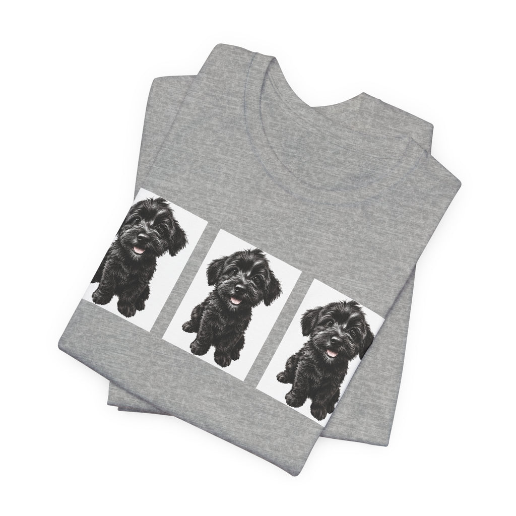 Cute Black Schnoodle Dog Graphic T-Shirt