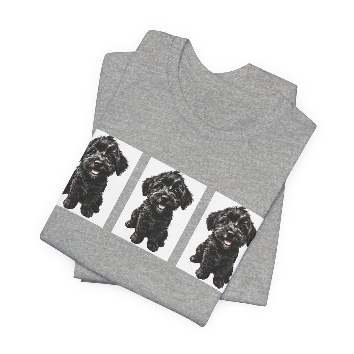 Cute Black Schnoodle Dog Graphic T-Shirt