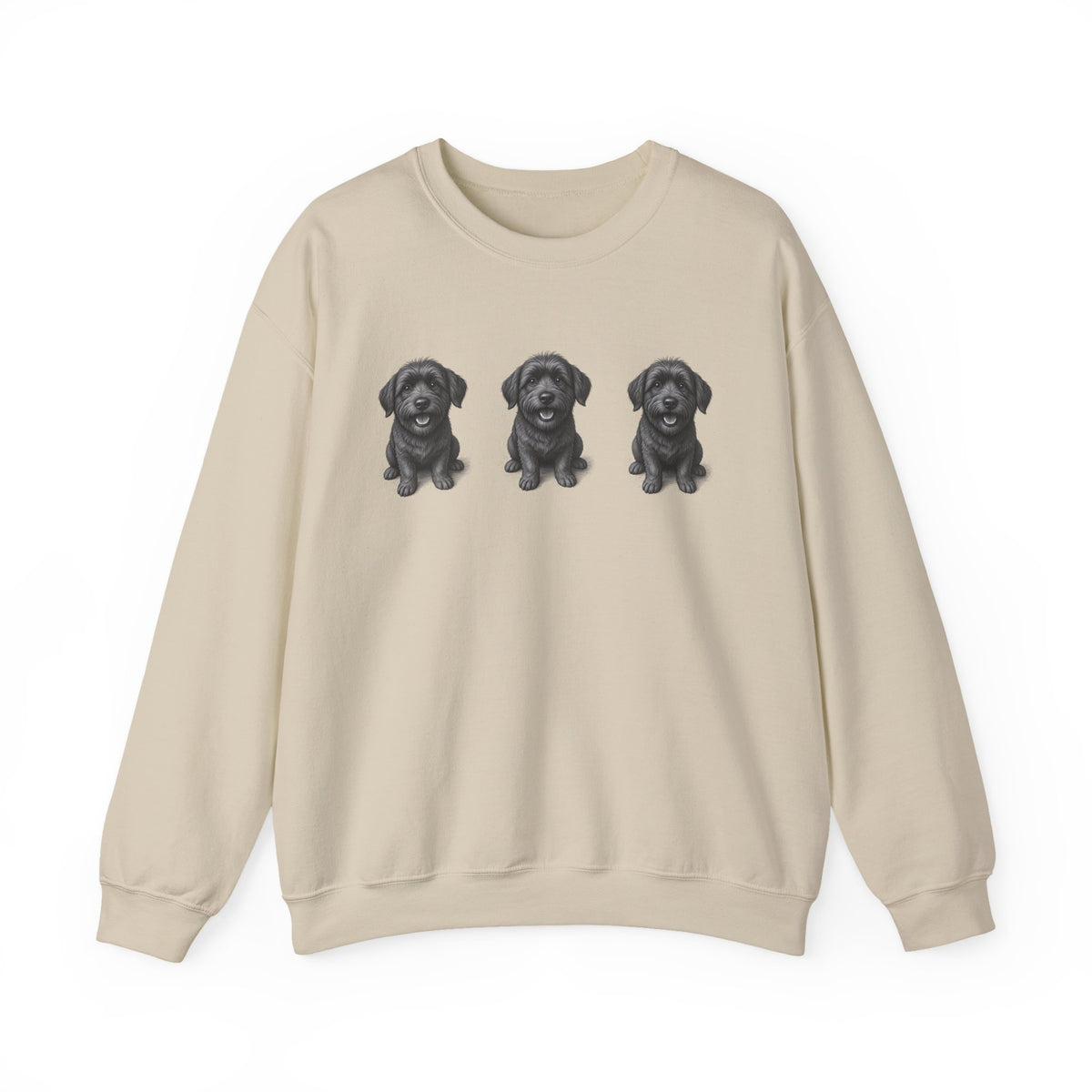 Sweat-shirt à col rond Three Black Schnoodle