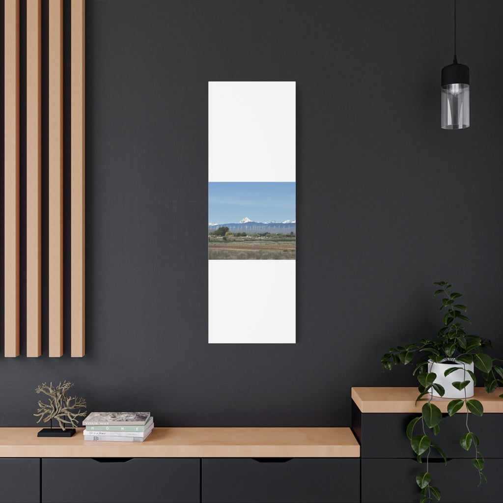 Mt Stuart Range with Windmill Landscape from Ellensburg Canvas Wall Art