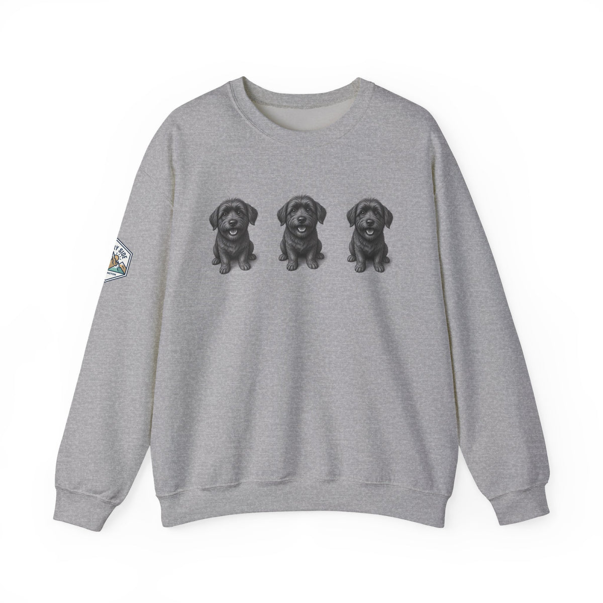 Three Black Schnoodle Crewneck Sweatshirt