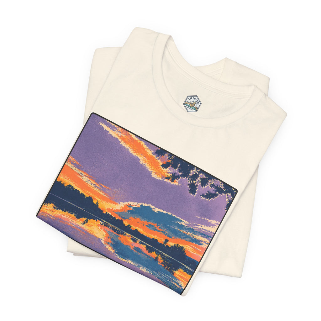 Retro Ellensburg Ringer Loop Sunset T-Shirt