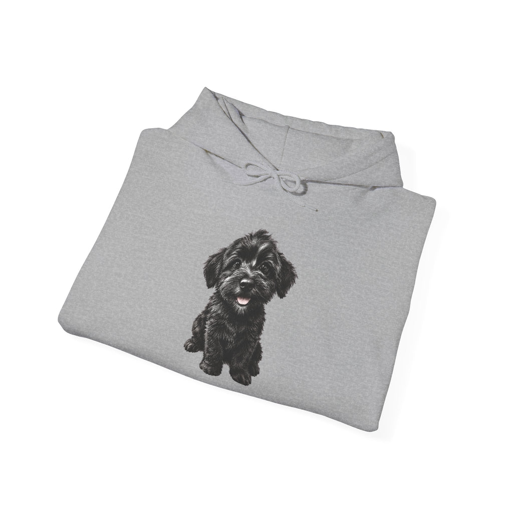 Sweat à capuche pour adorable chiot Schnoodle noir