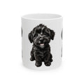 Adorable Black Schnoodle Puppy Ceramic Mug