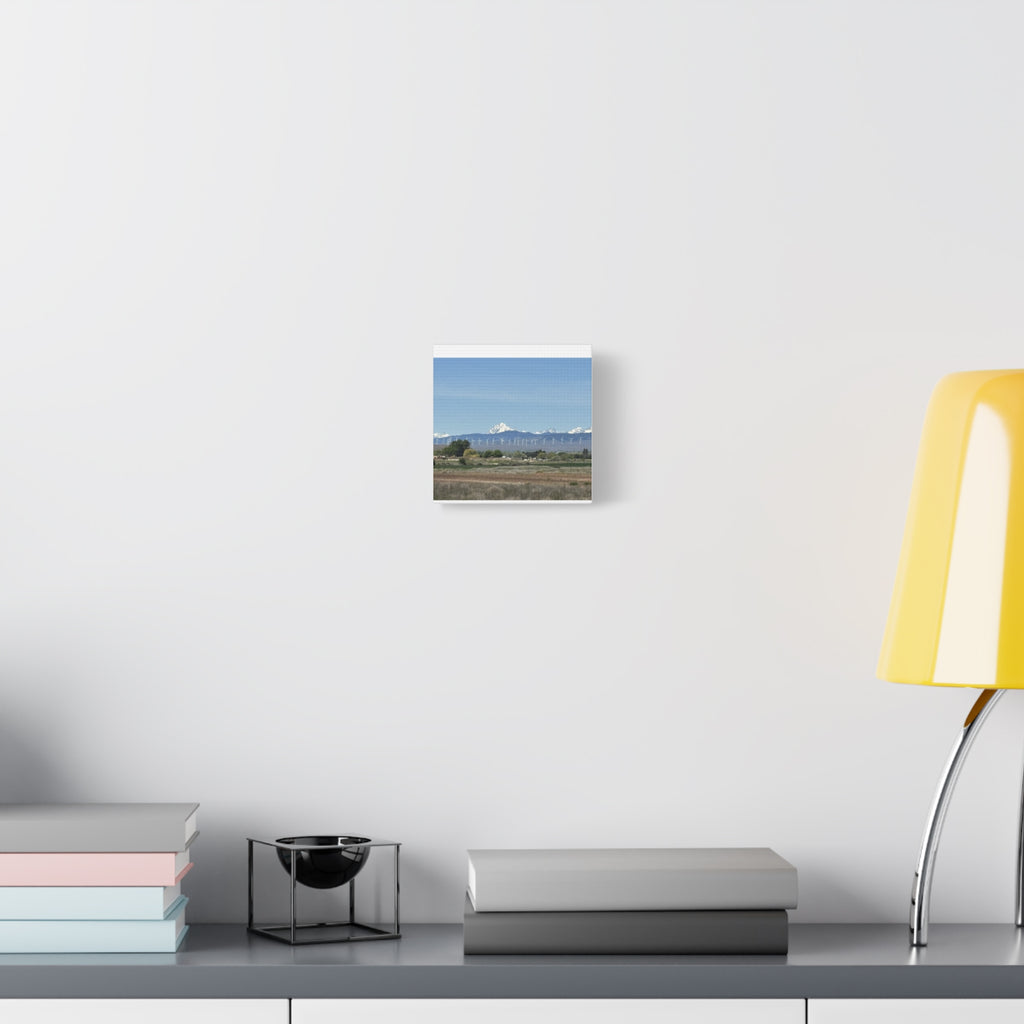 Mt Stuart Range with Windmill Landscape from Ellensburg Canvas Wall Art