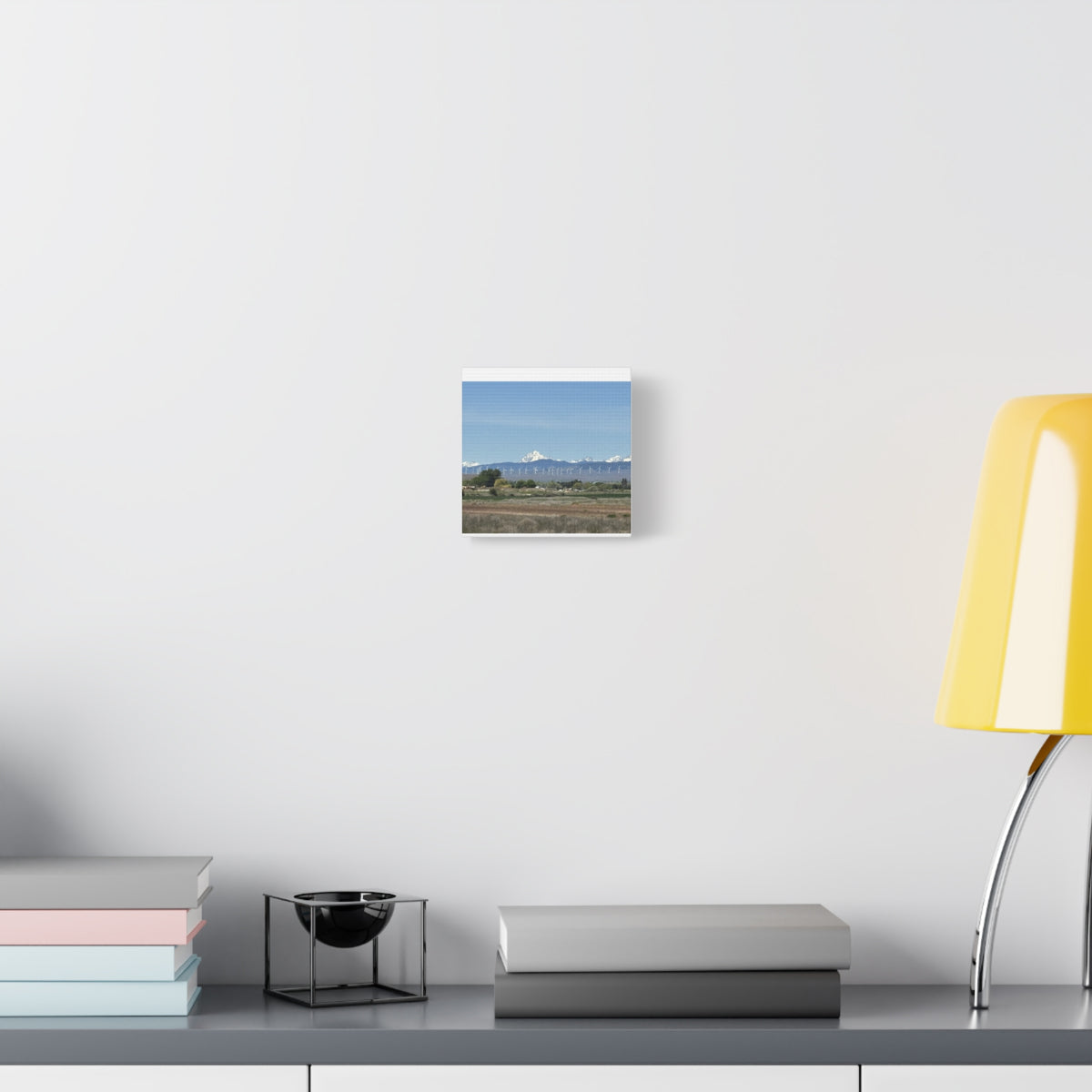 Mt Stuart Range with Windmill Landscape from Ellensburg Canvas Wall Art