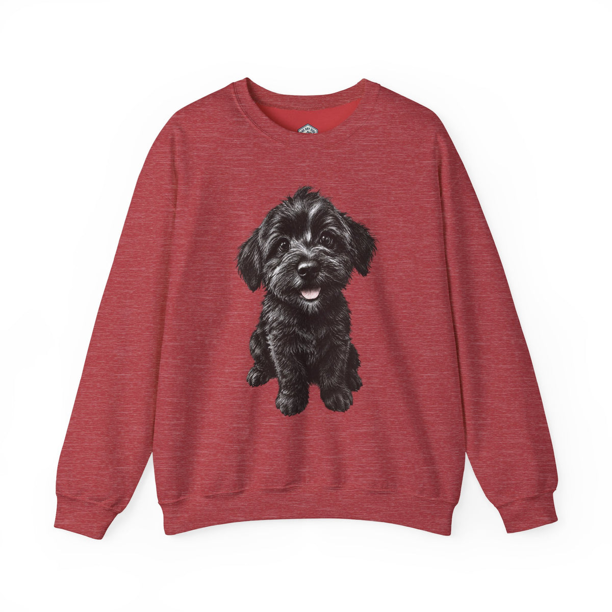 Sweat-shirt col rond mignon pour chiot Schnoodle noir