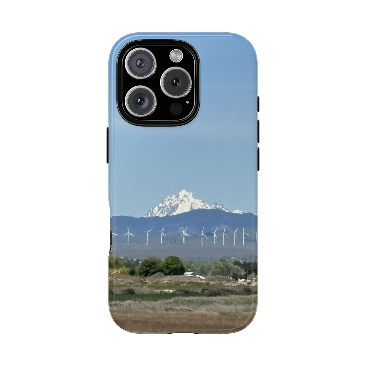 Mt Stuart from Ellensburg, Washington with Windmills Tough Phone Case