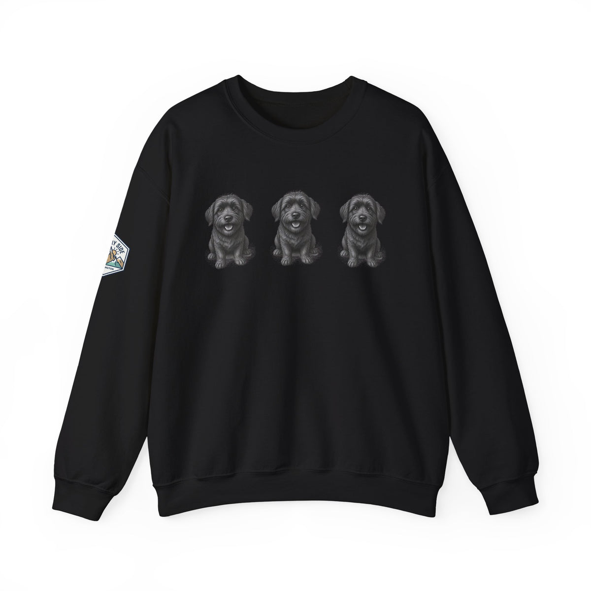 Three Black Schnoodle Crewneck Sweatshirt