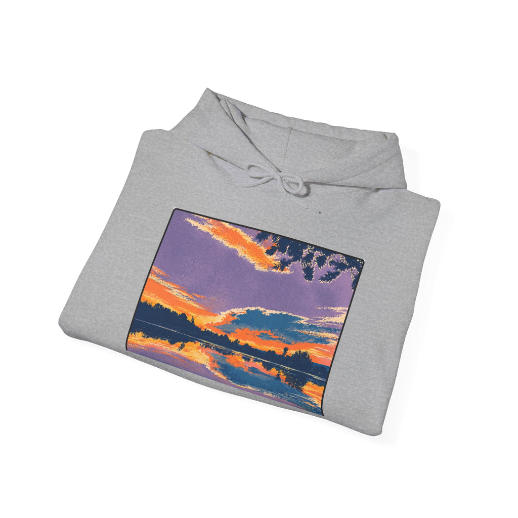 Retro Ellensburg Ringer Loop Sunset Hoodie