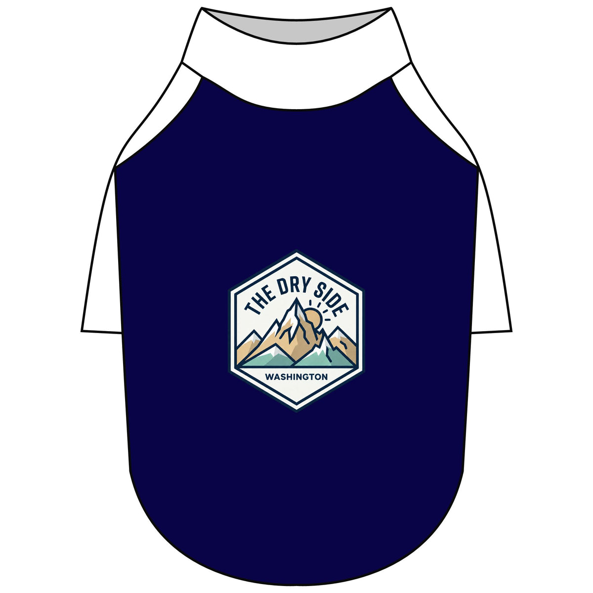 T-shirt raglan pour chien The Dry Side Washington