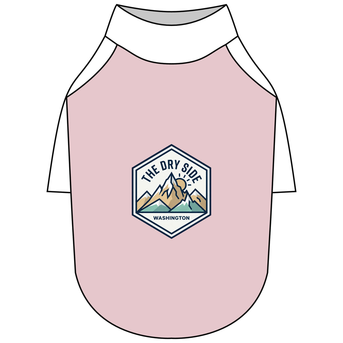T-shirt raglan pour chien The Dry Side Washington