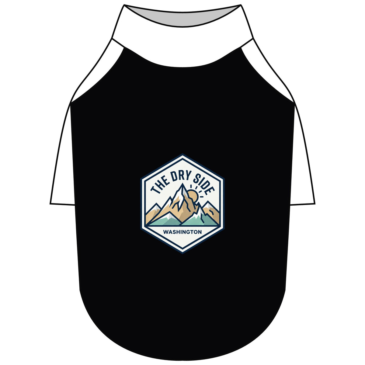 T-shirt raglan pour chien The Dry Side Washington