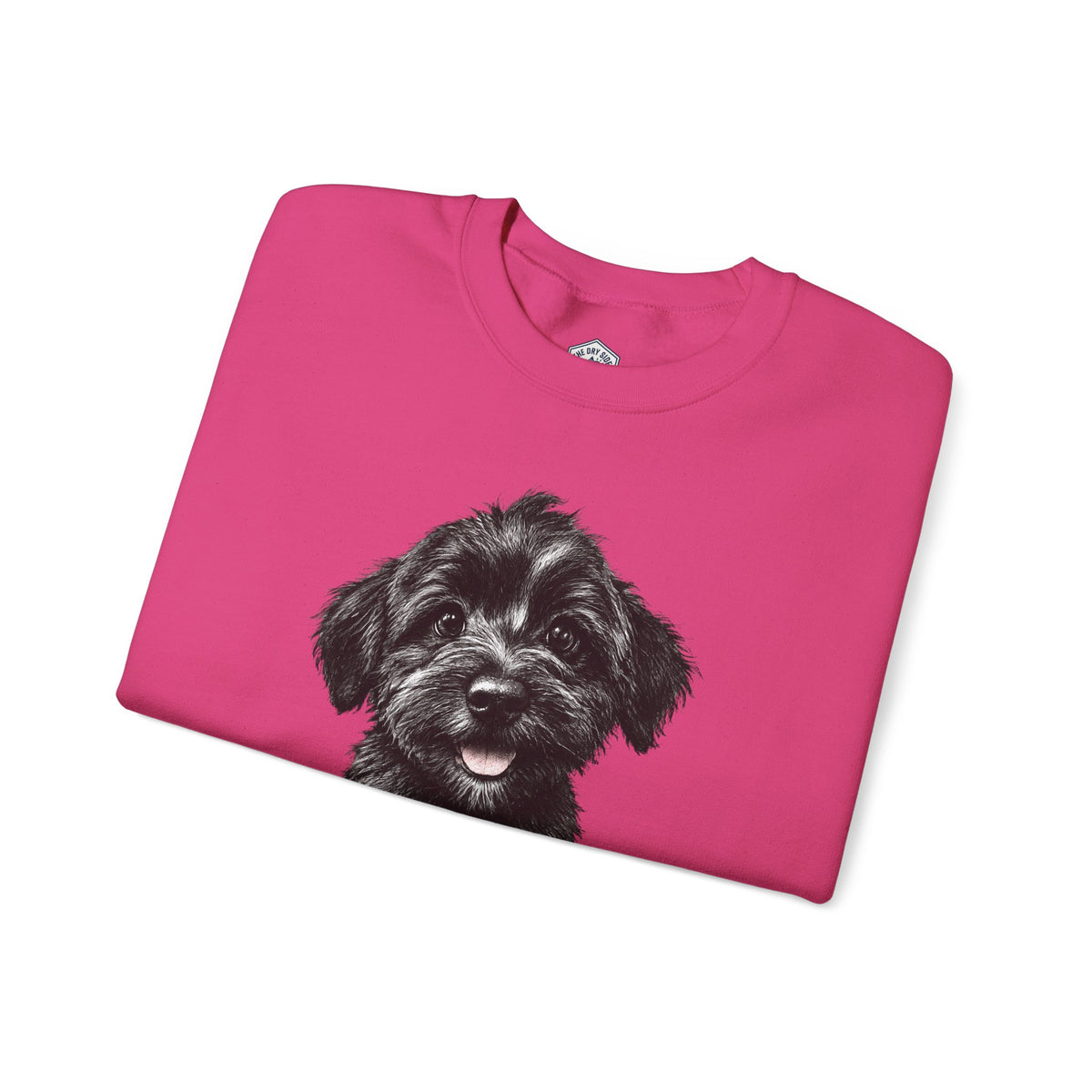 Cute Black Schnoodle Puppy Crewneck Sweatshirt