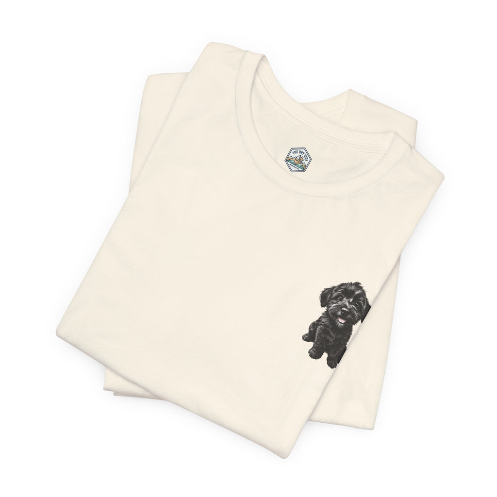T-shirt avec un adorable chiot Schnoodle tout doux