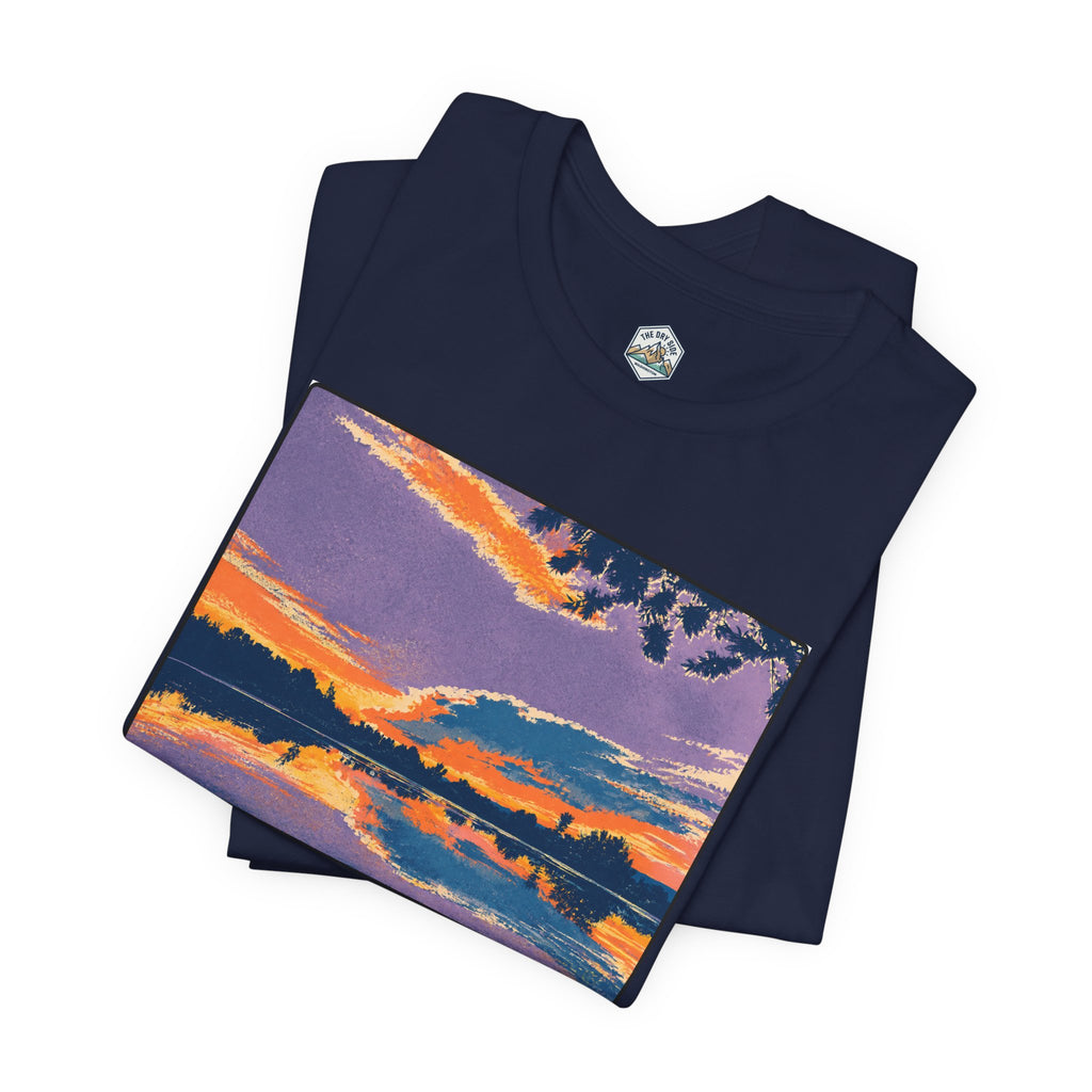 Retro Ellensburg Ringer Loop Sunset T-Shirt