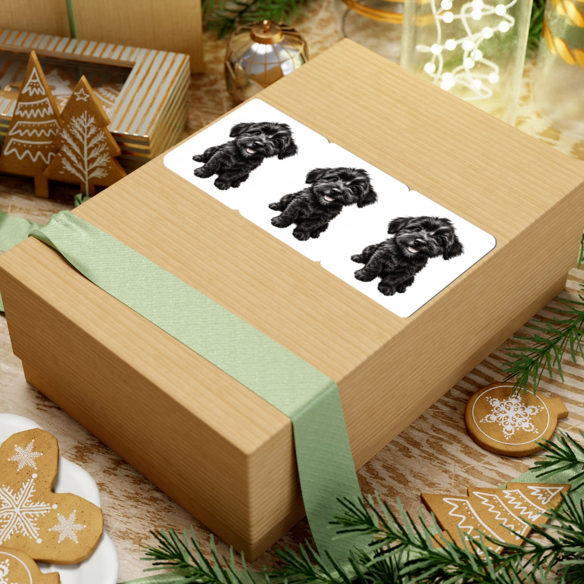 Schnoodle Puppy Kiss-Cut Stickers