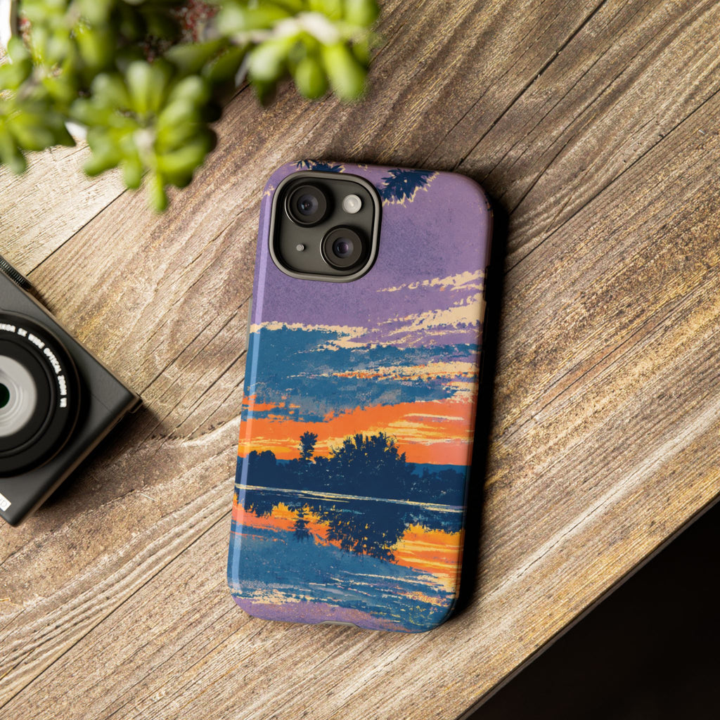 Sunset Lake Tough Phone Case