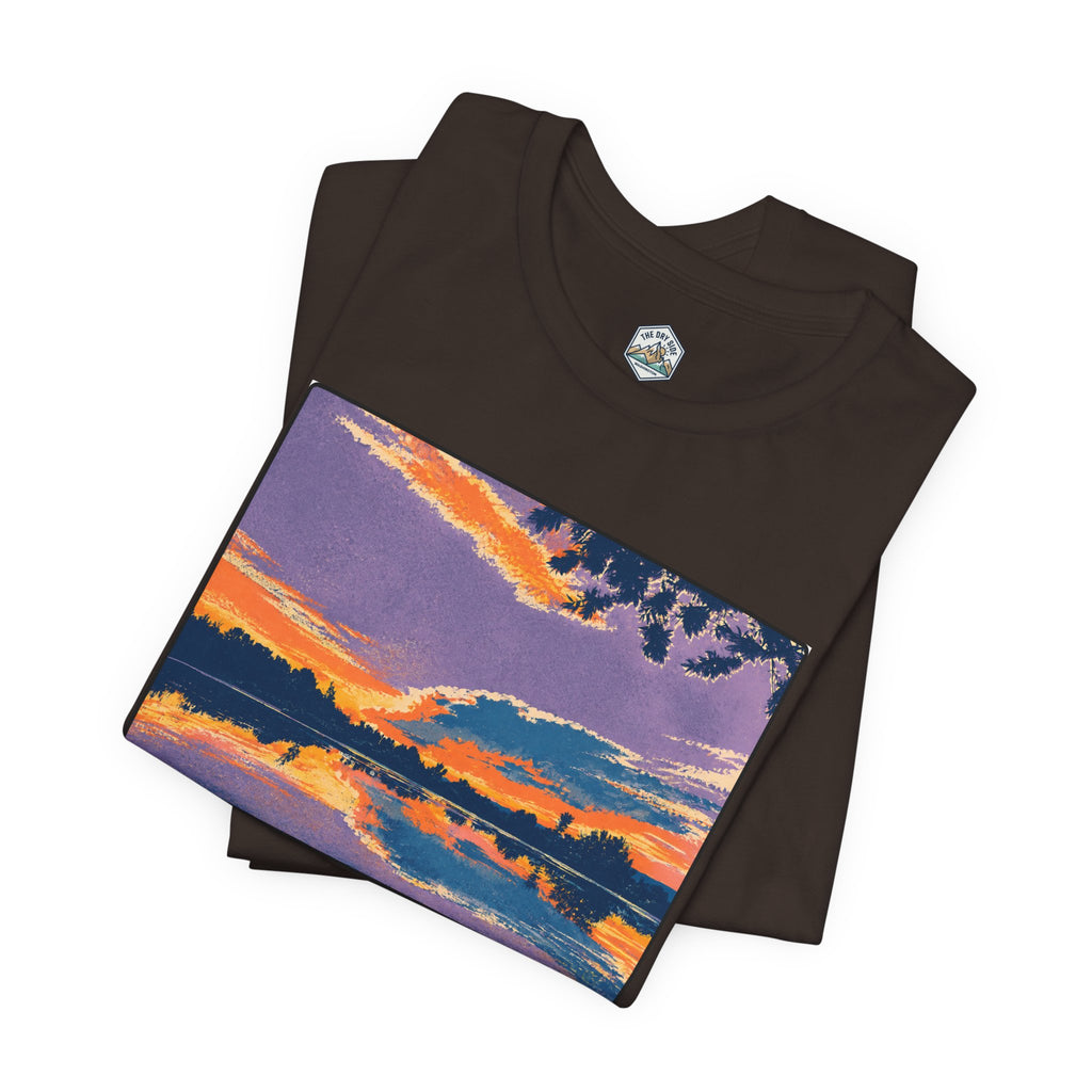 Retro Ellensburg Ringer Loop Sunset T-Shirt
