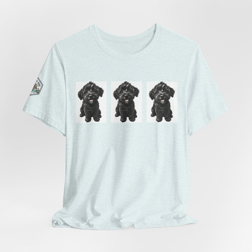 Cute Black Schnoodle Dog Graphic T-Shirt