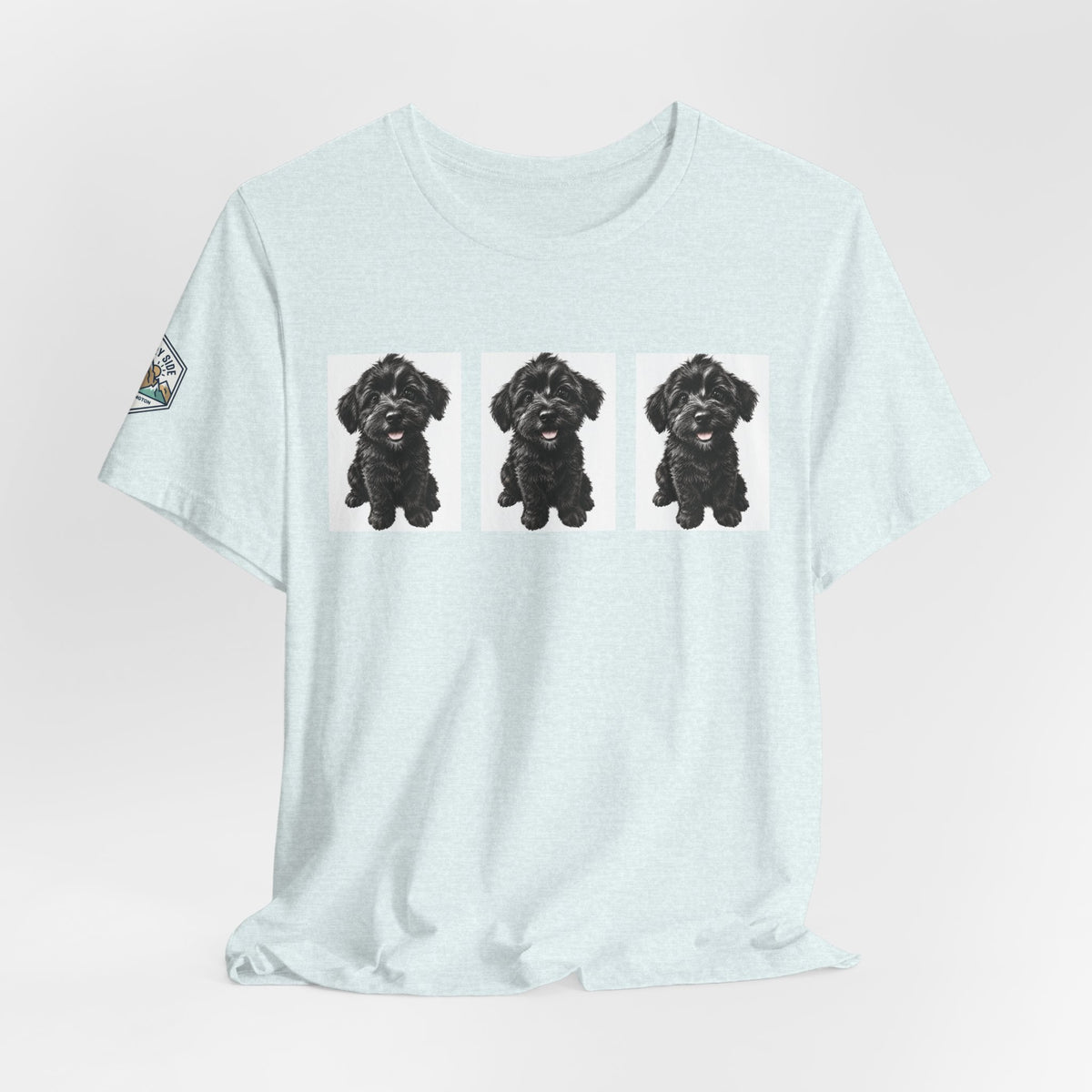 Cute Black Schnoodle Dog Graphic T-Shirt