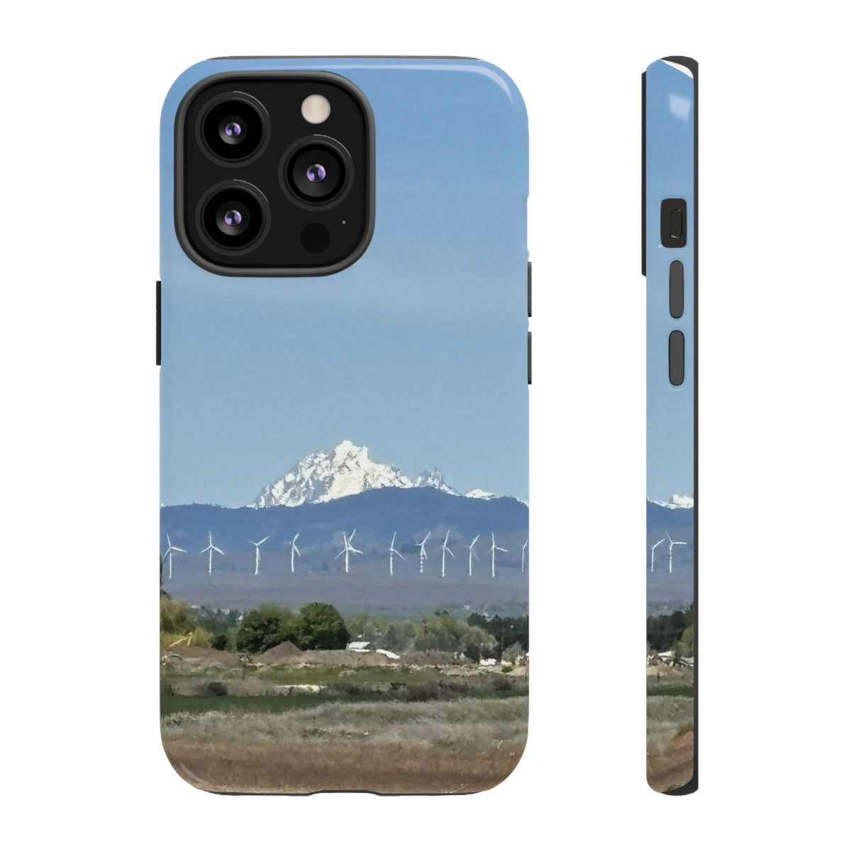 Mt Stuart from Ellensburg, Washington with Windmills Tough Phone Case