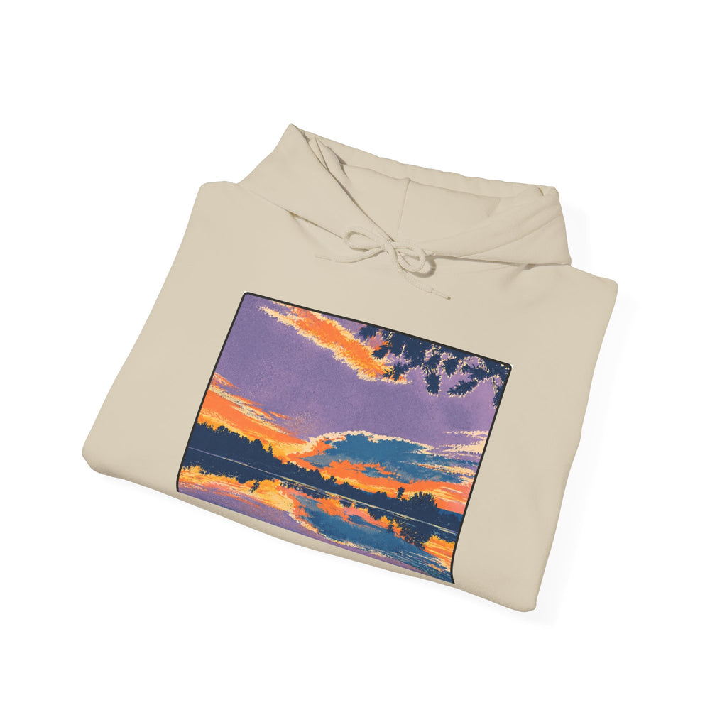 Retro Ellensburg Ringer Loop Sunset Hoodie