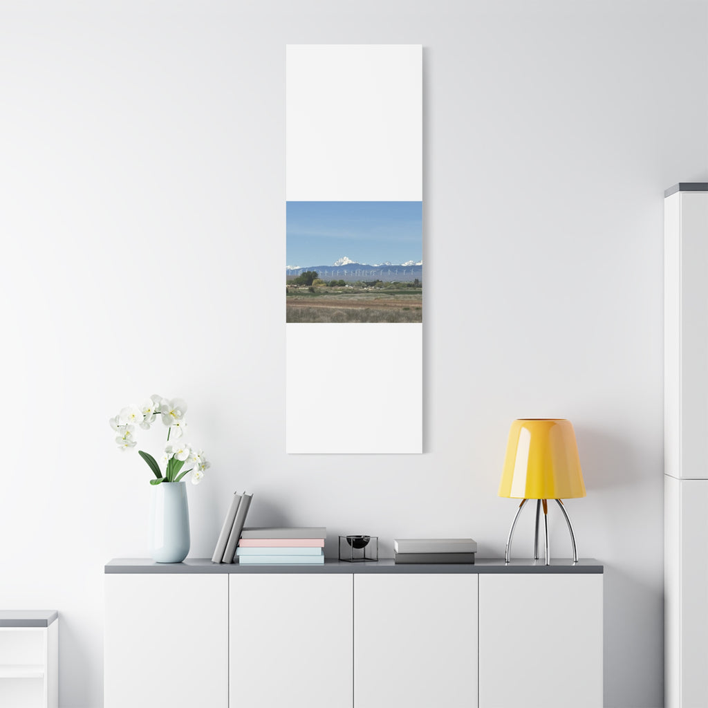 Mt Stuart Range with Windmill Landscape from Ellensburg Canvas Wall Art