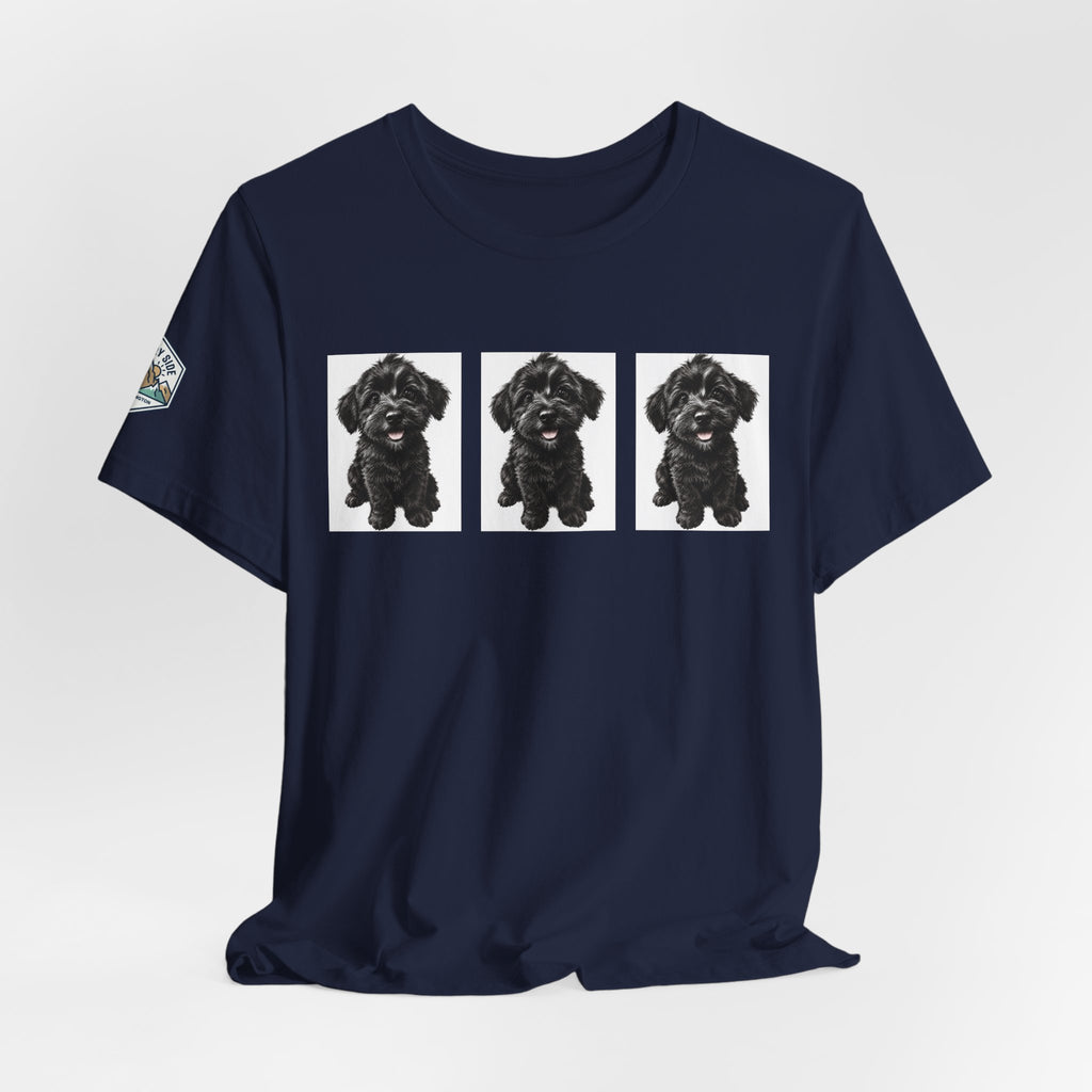 Cute Black Schnoodle Dog Graphic T-Shirt