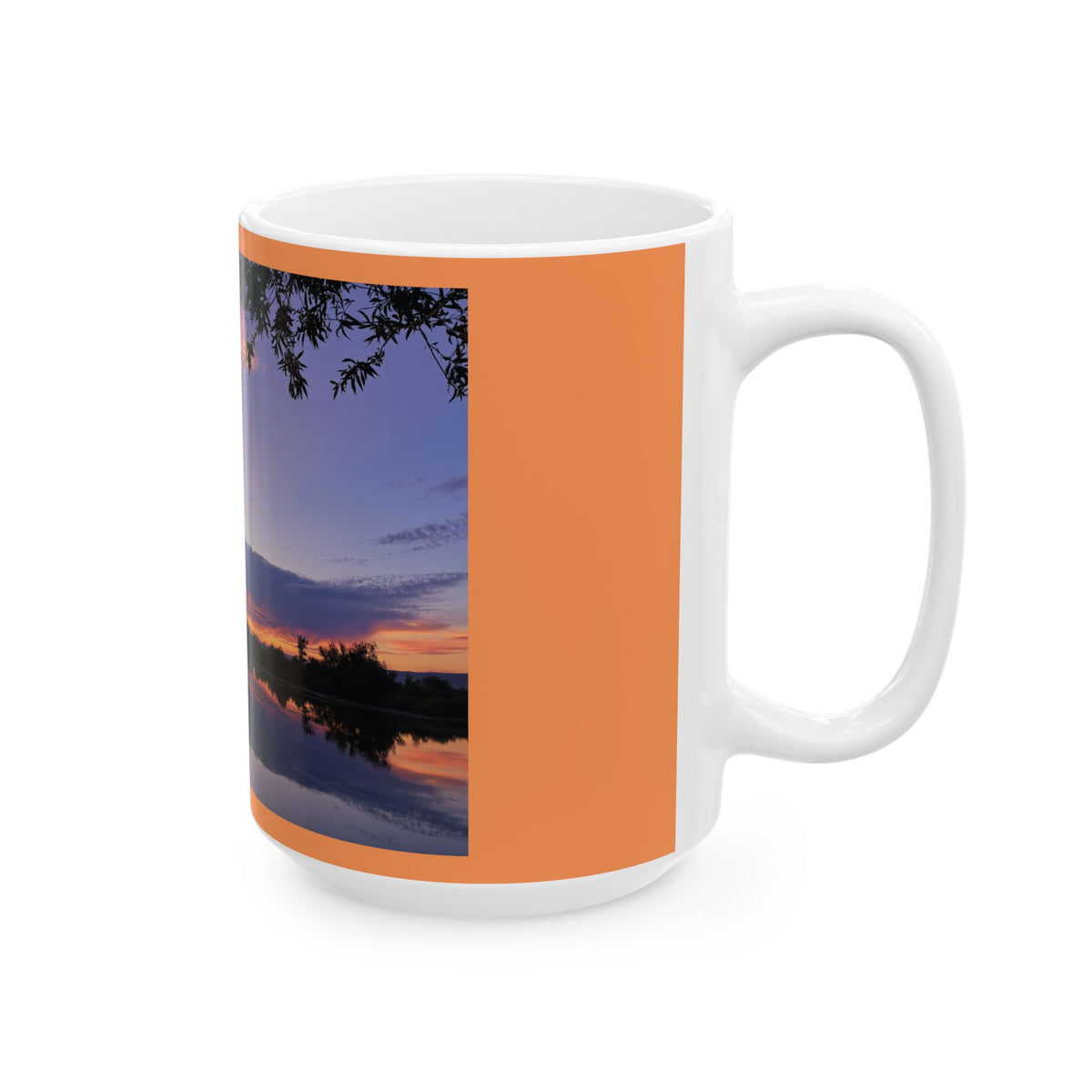 Ellensburg Ringer Loop Sunset Fishing Pond Reflection Ceramic Mug