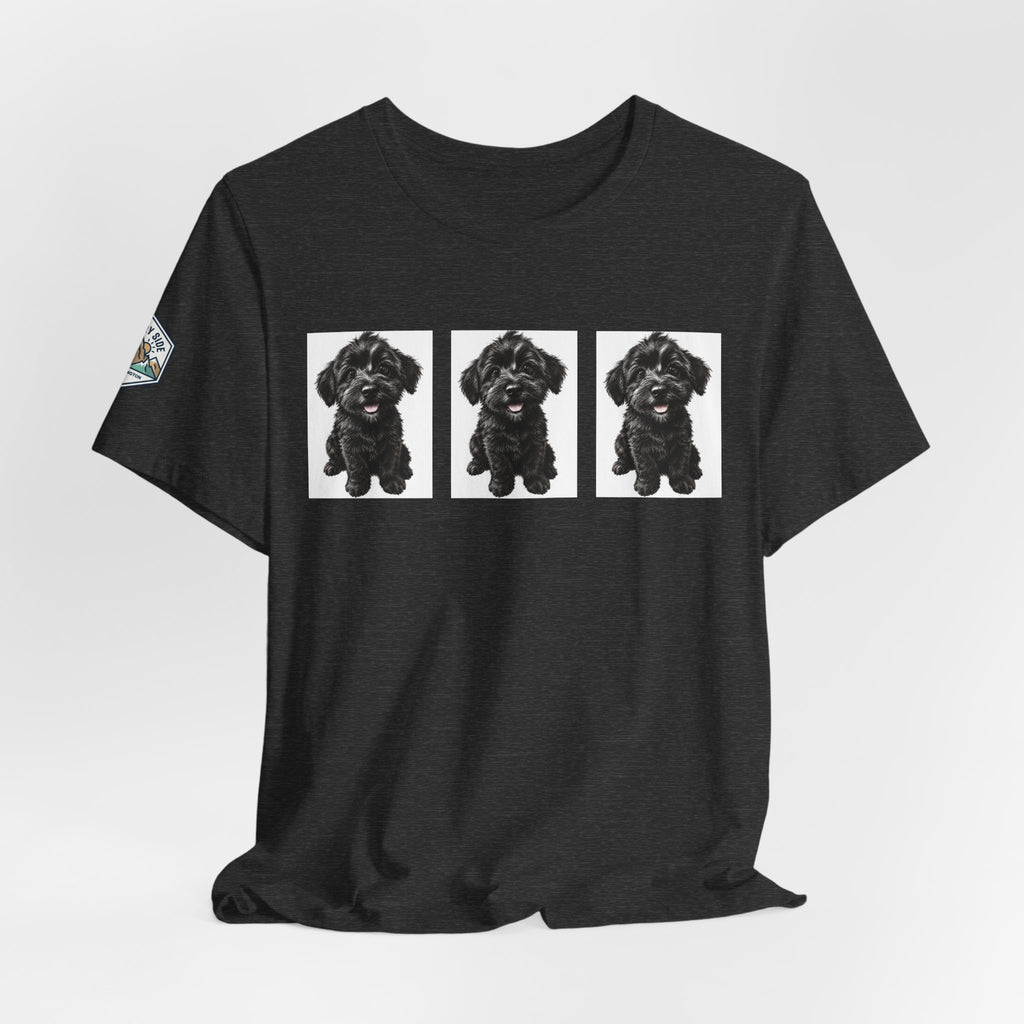 Cute Black Schnoodle Dog Graphic T-Shirt