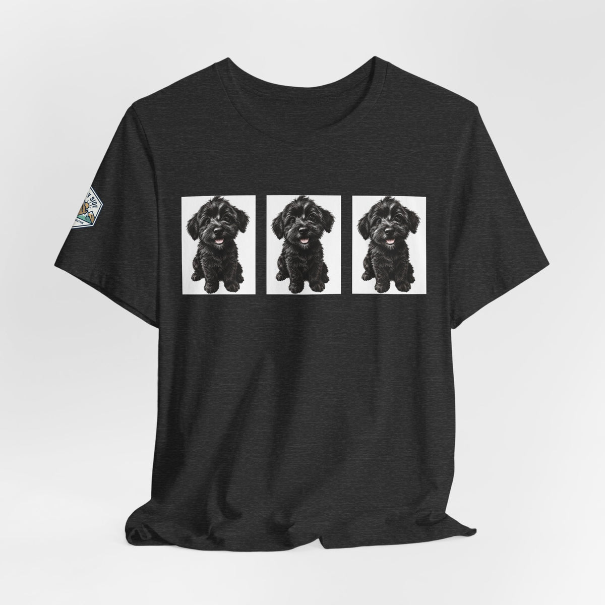 Cute Black Schnoodle Dog Graphic T-Shirt