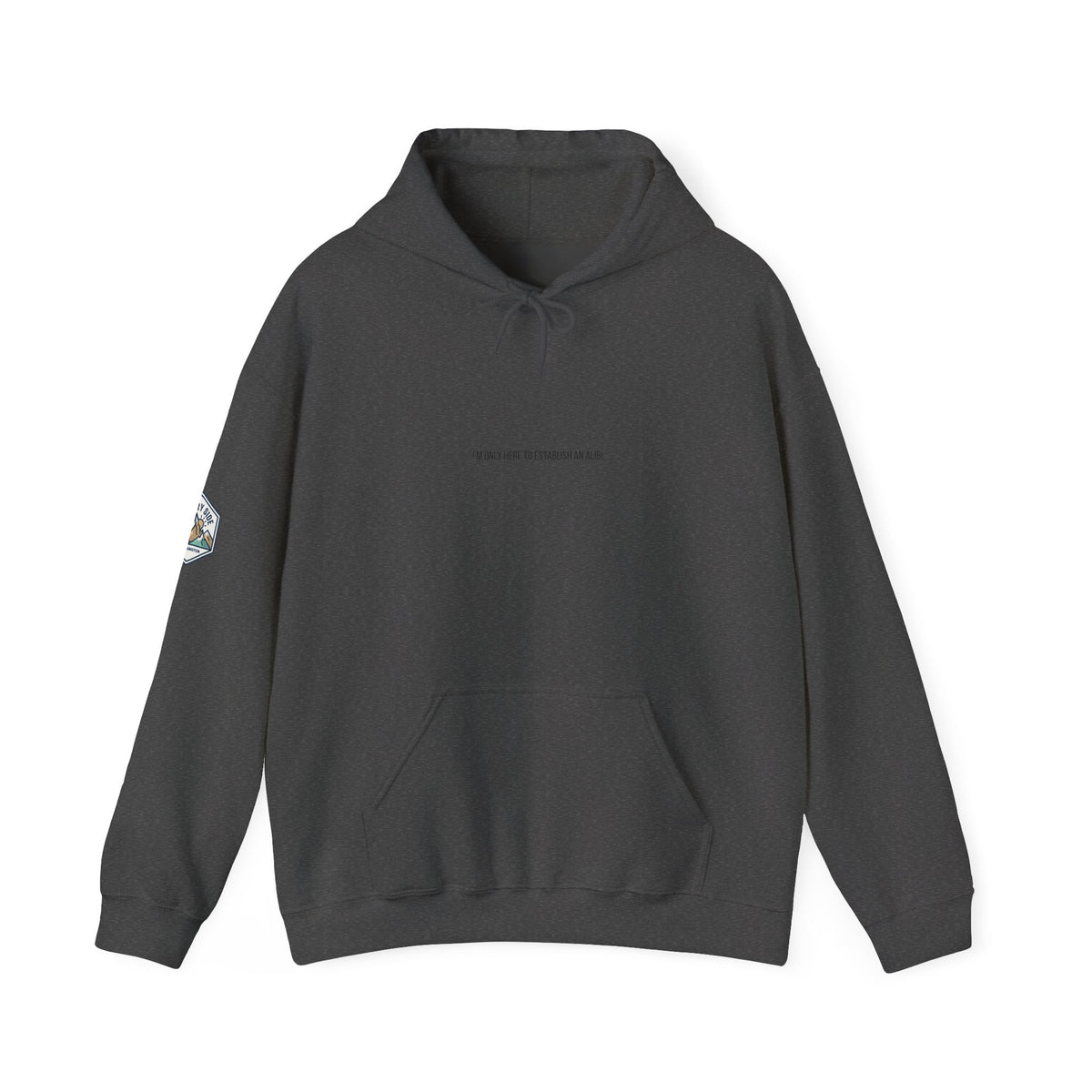 I Am Only Here for an Alibi Graphic Hoodie