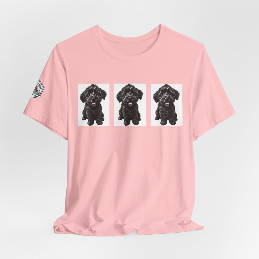 Cute Black Schnoodle Dog Graphic T-Shirt