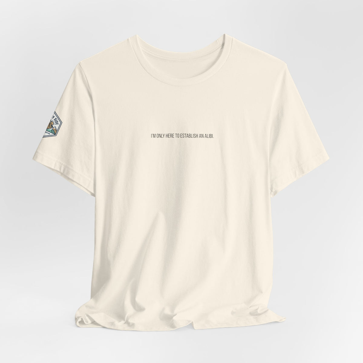 I Am Only Here for an Alibi Minimalist Graphic T-Shirt