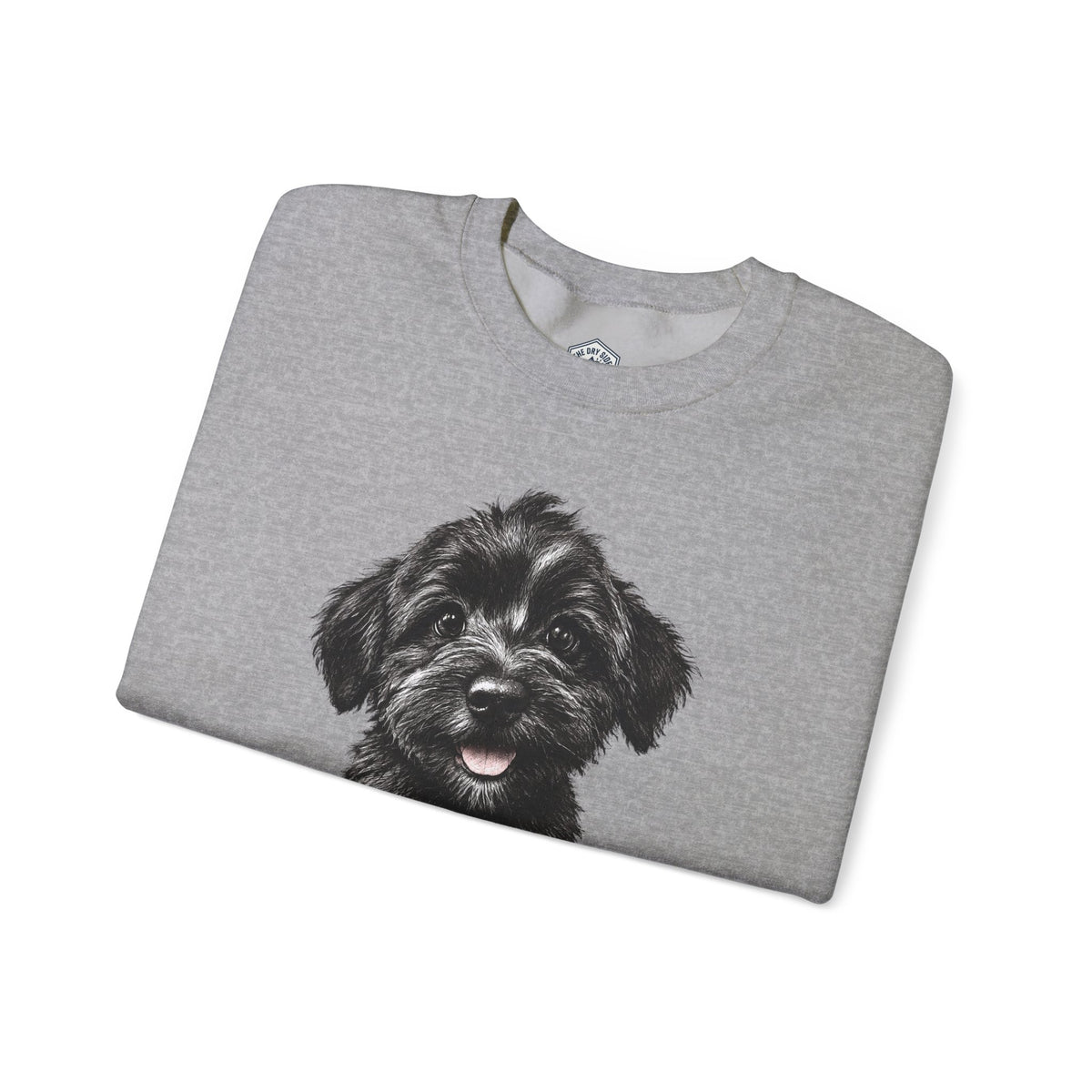 Cute Black Schnoodle Puppy Crewneck Sweatshirt