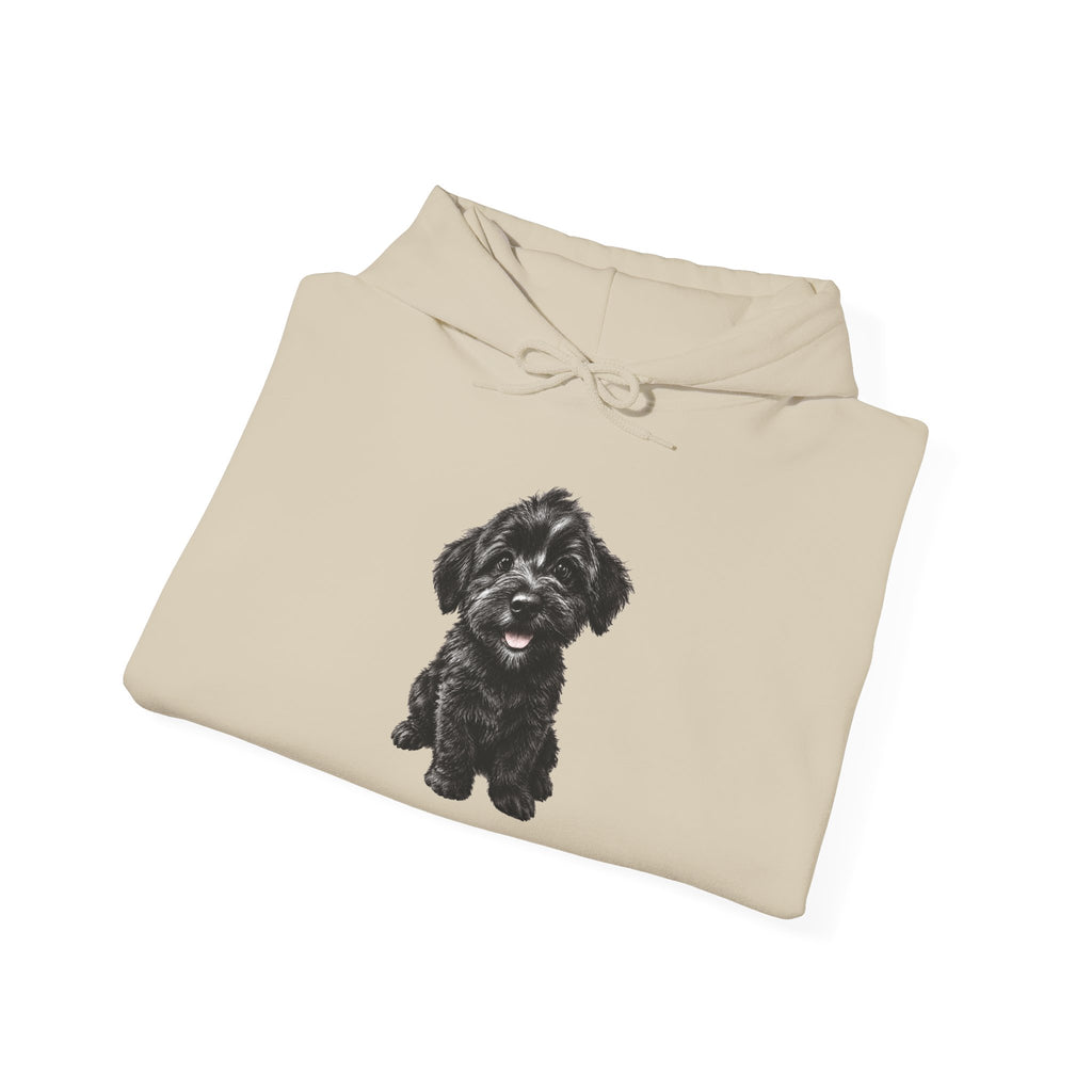 Sweat à capuche pour adorable chiot Schnoodle noir
