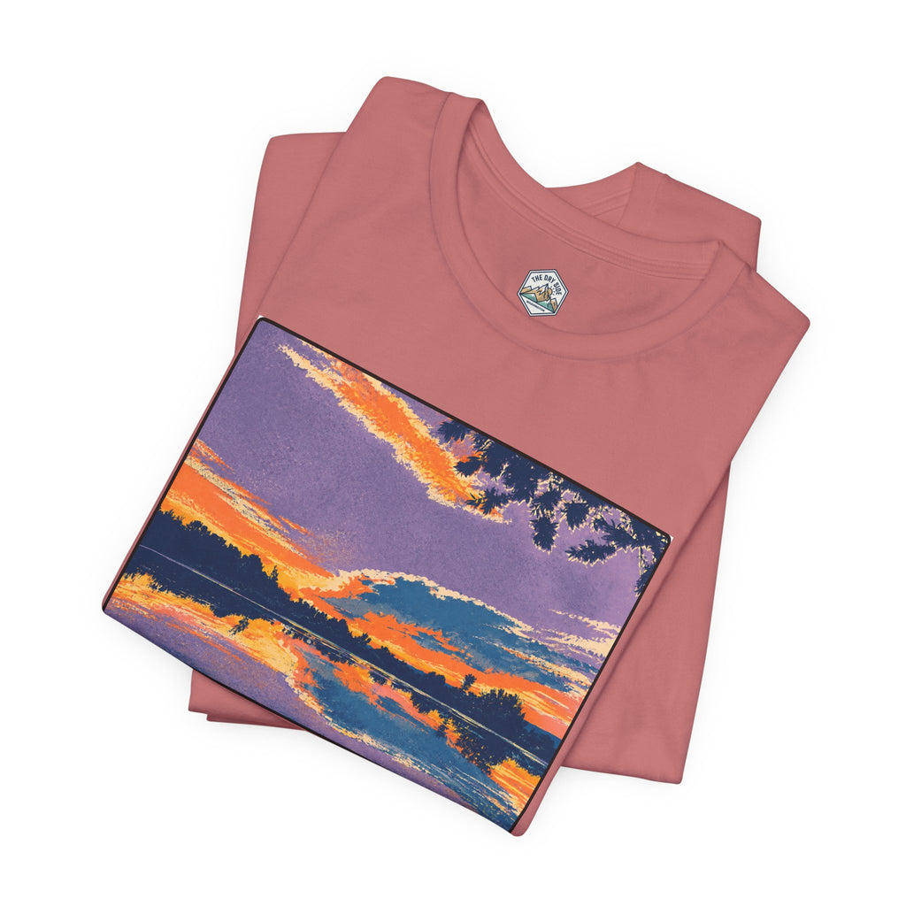 Retro Ellensburg Ringer Loop Sunset T-Shirt