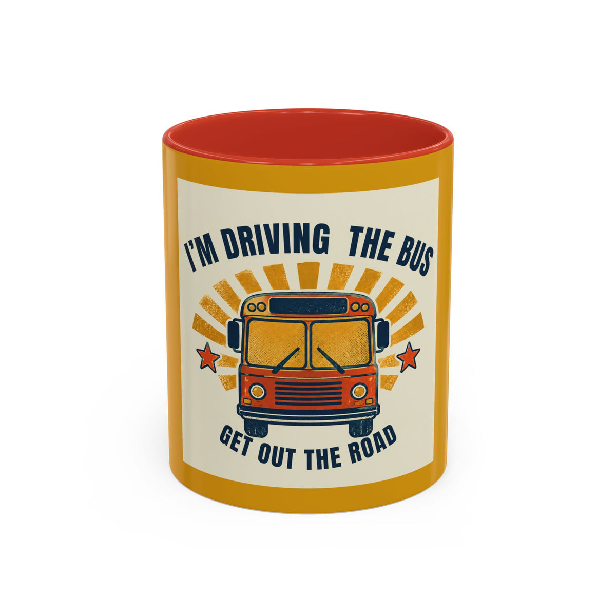 I’m Driving the Bus Get Out the Road Retro Bus Coffee Mug