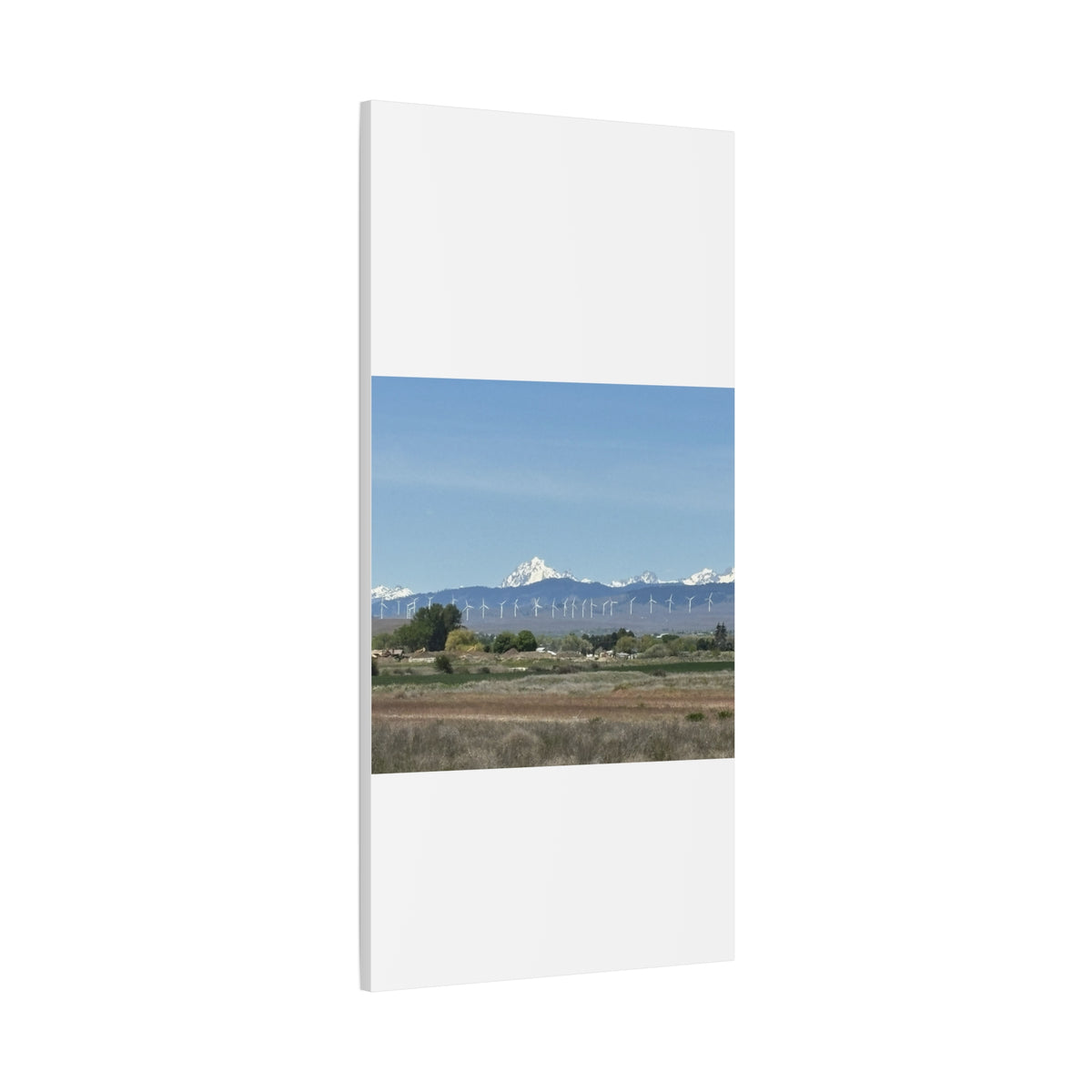 Mt Stuart Range with Windmill Landscape from Ellensburg Canvas Wall Art