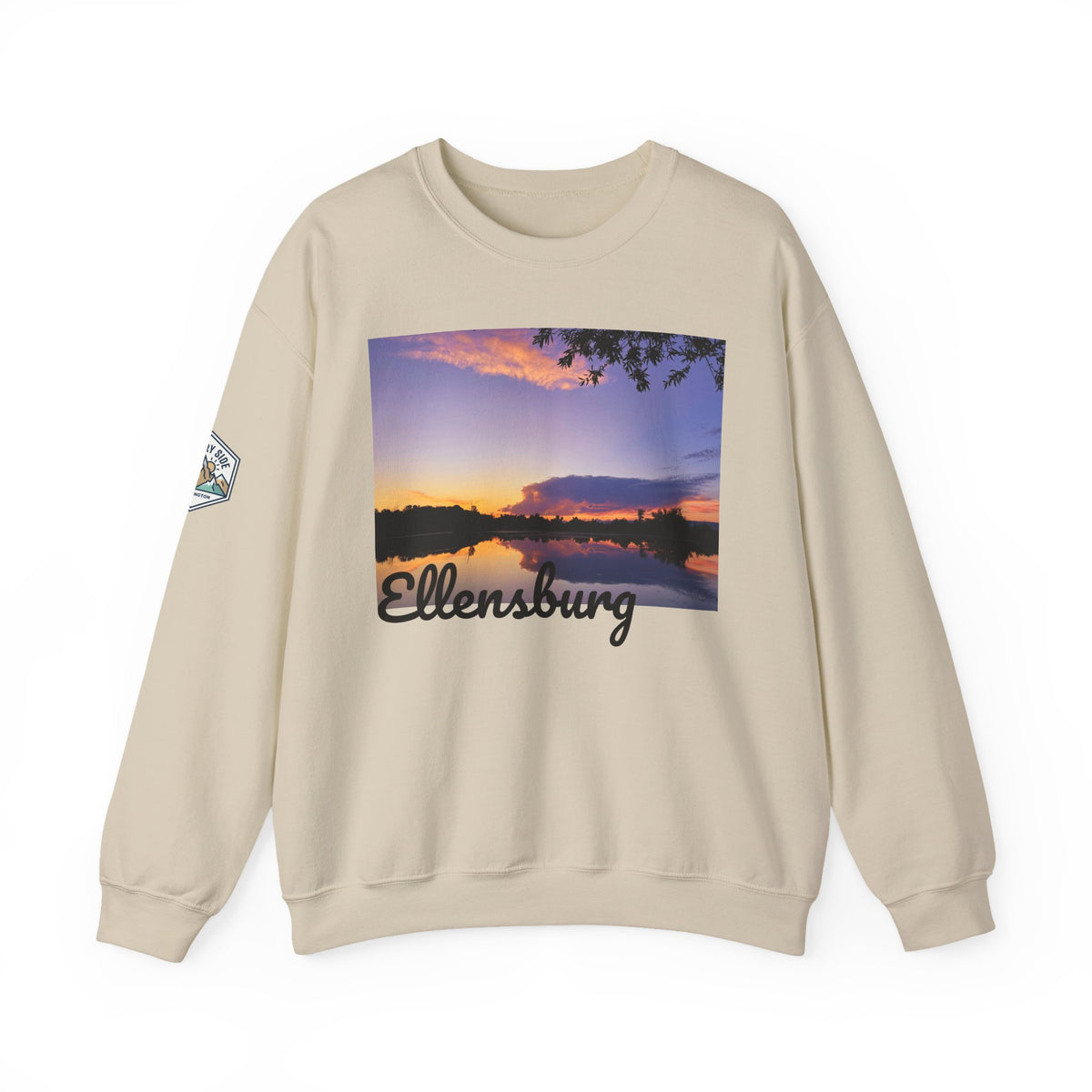 Ellensburg Sunset Lake Landscape Crewneck Sweatshirt