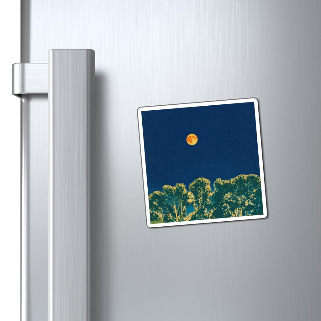 Moonlit Trees Scenic Nature Magnet