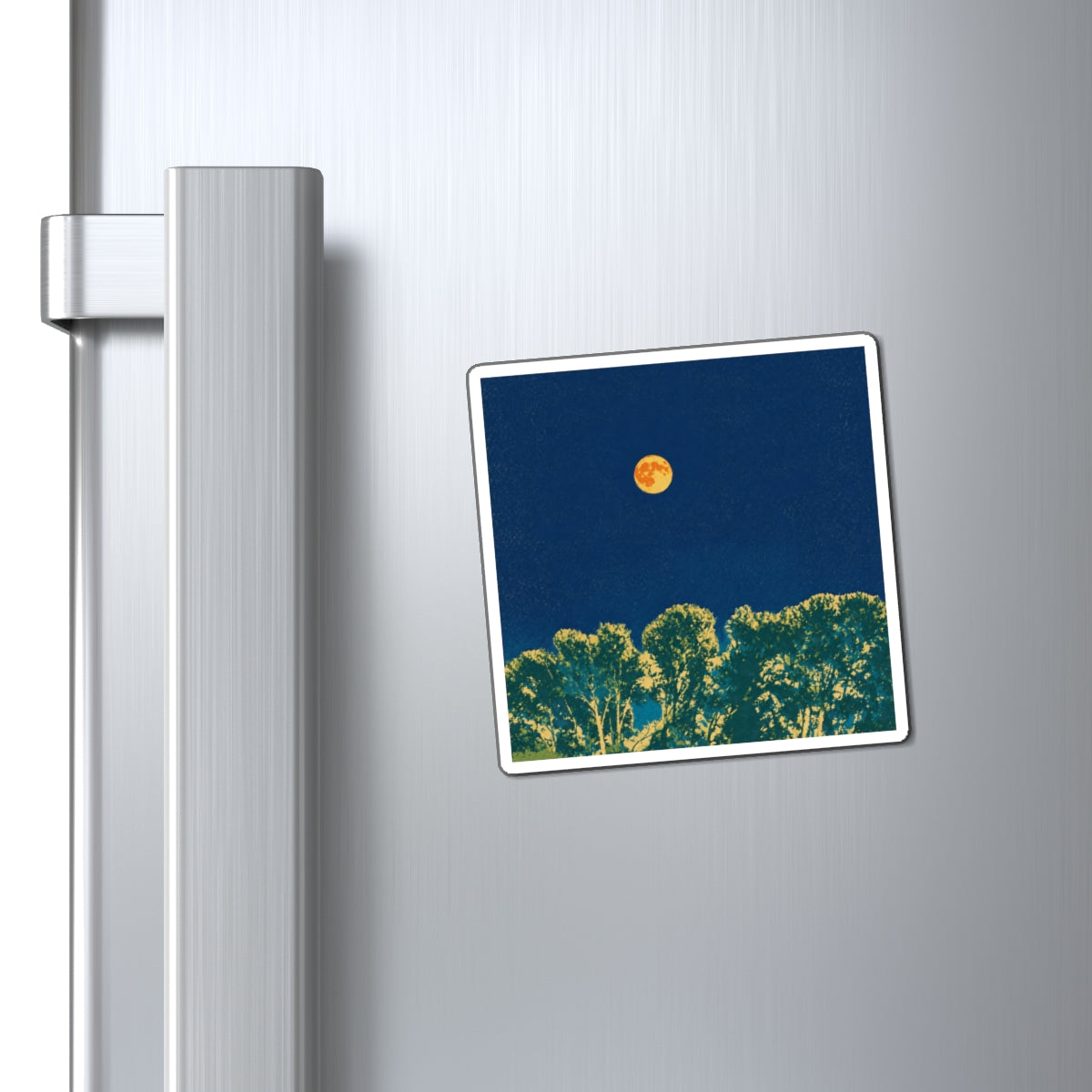 Moonlit Trees Scenic Nature Magnet