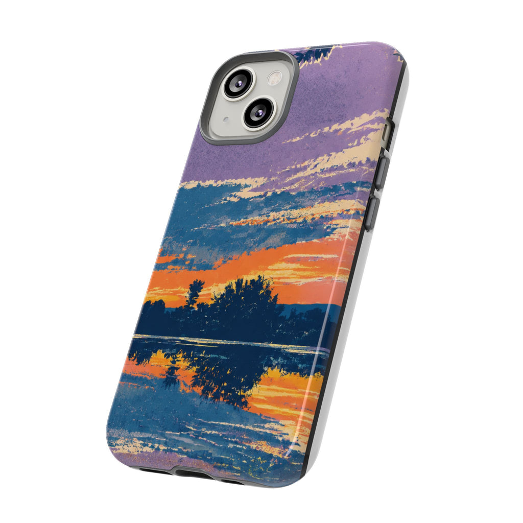 Sunset Lake Tough Phone Case
