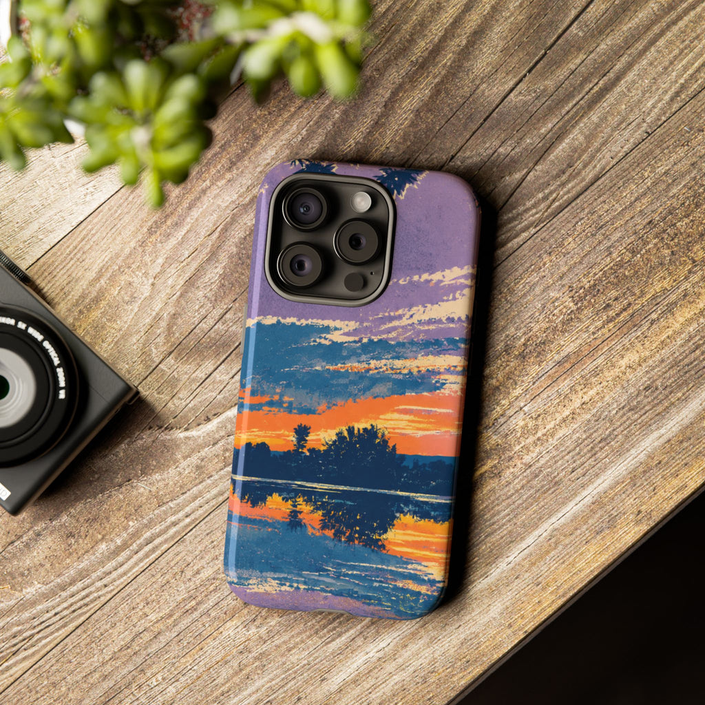 Sunset Lake Tough Phone Case
