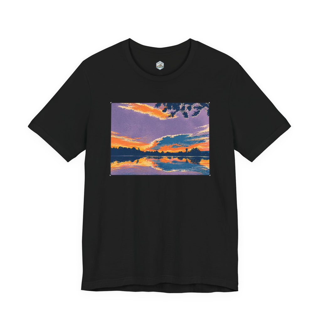 Retro Ellensburg Ringer Loop Sunset T-Shirt