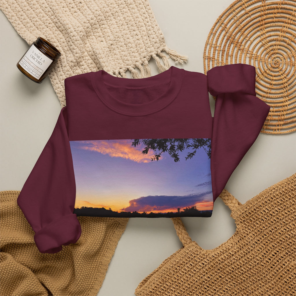 Ellensburg Sunset Lake Landscape Crewneck Sweatshirt