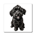 Aimant de réfrigérateur représentant un adorable chiot noir